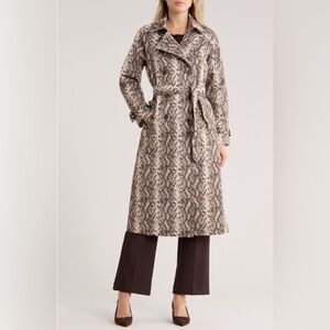 Rebecca Minkoff Belted Trench Coat, Snake Skin